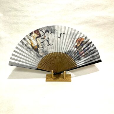 扇子 紳士用 7.5寸 風神雷神 煮スス
